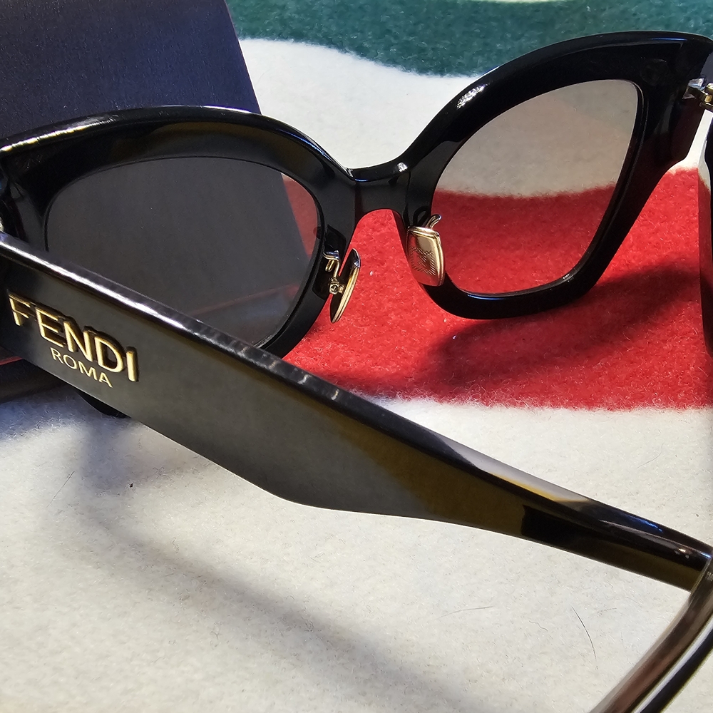 Fendi ROMA Glossy Black Sunglasses - Picture 10 of 14